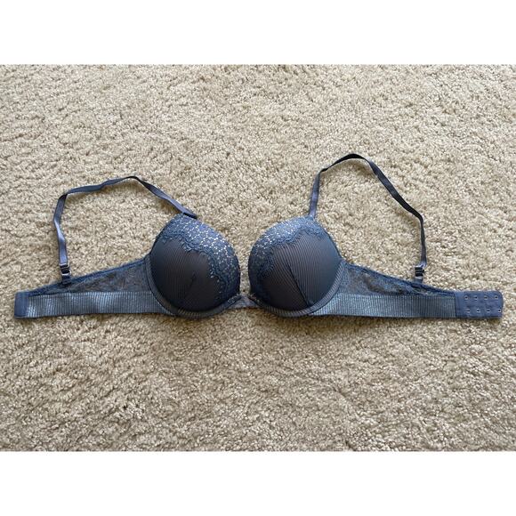 Metallic Blue Victoria's Secret Bombshell Bra 32B - Picture 5 of 6
